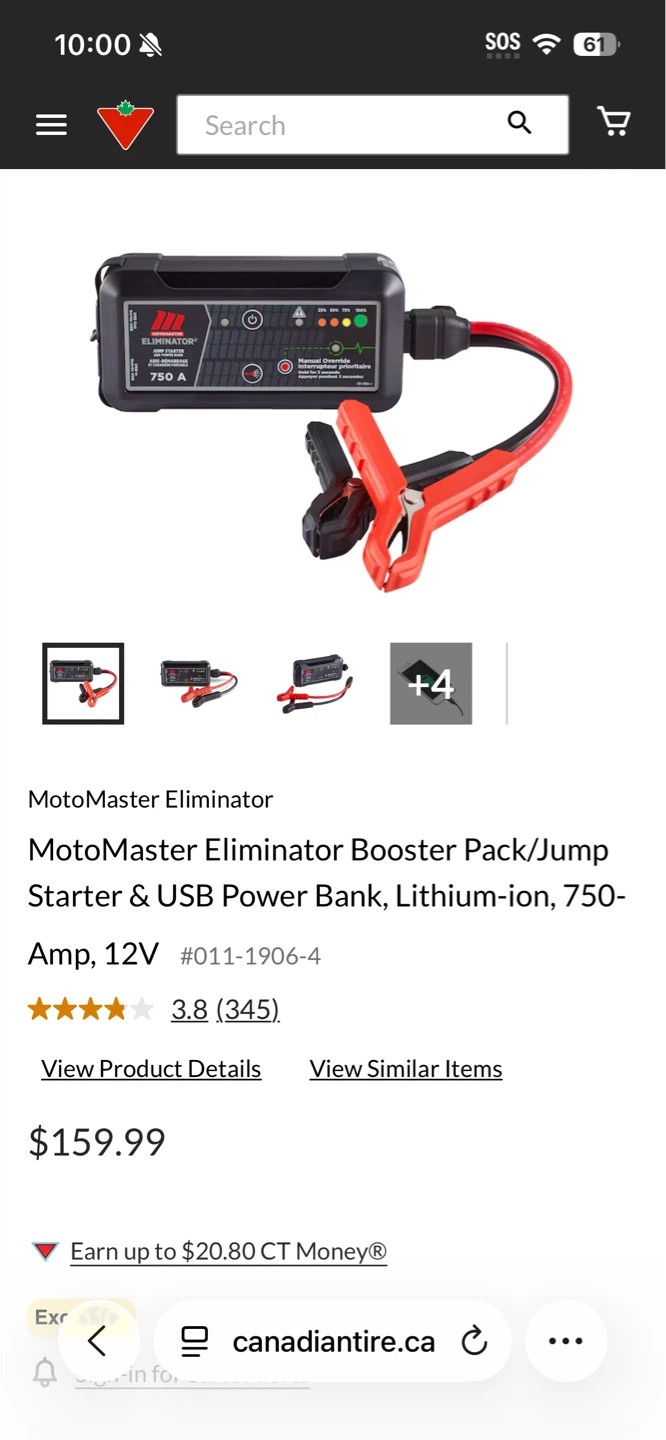 MotoMaster Eliminator Booster Pack/Jump Starter & USB Power bank - photo 5