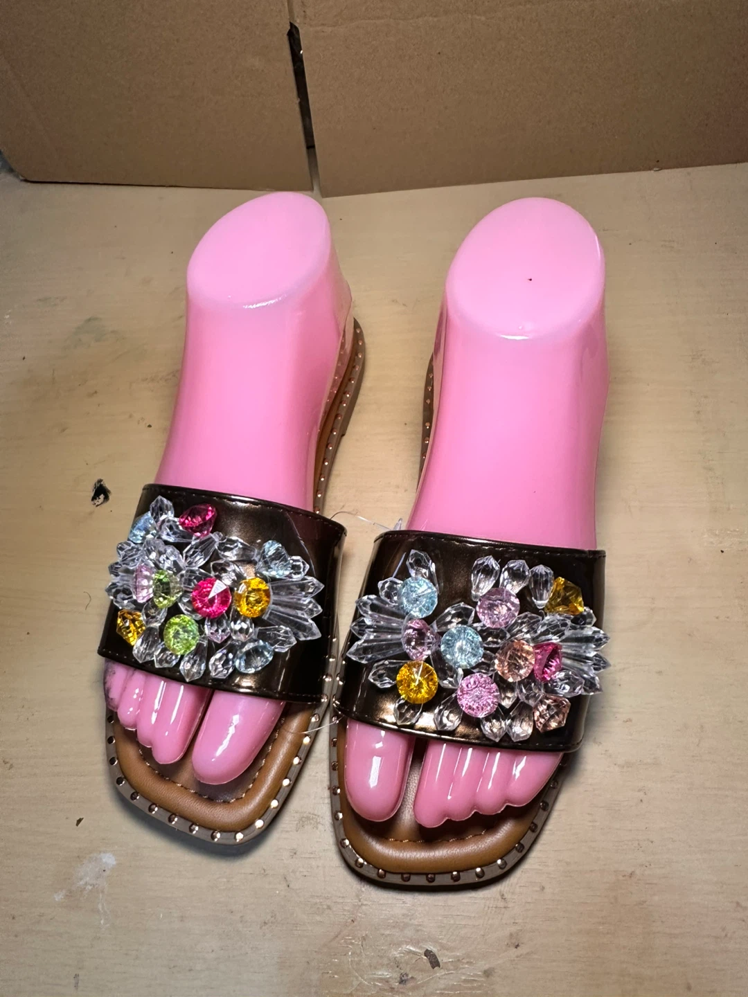 Women's Embellished Slide Sandals