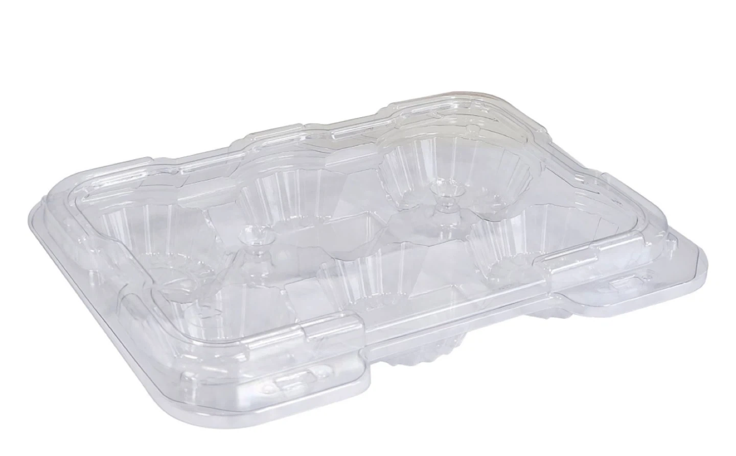 Clear Plastic 6-Cup Tart Container