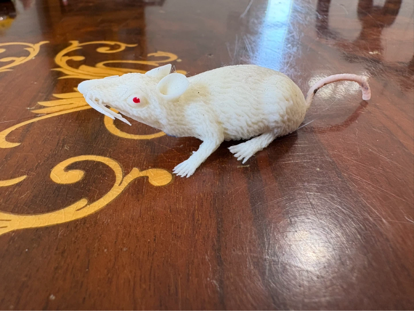 Gigantor Rubber Albino White Rat Red Eyes Authentic