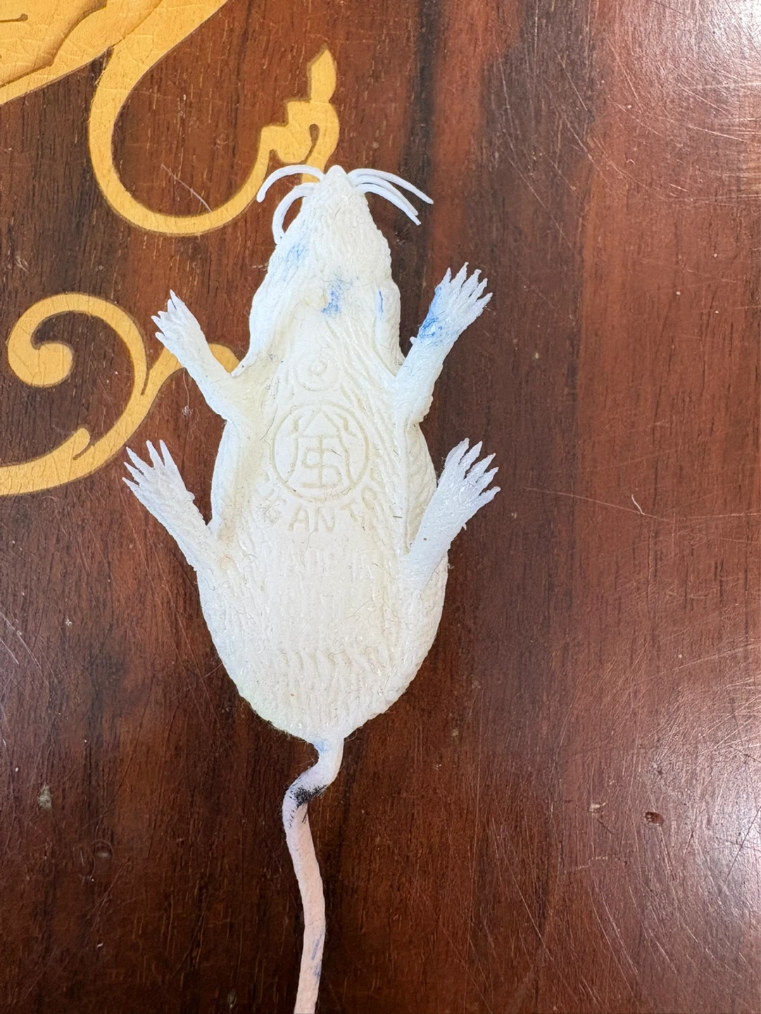 Gigantor Rubber Albino White Rat Red Eyes Authentic - photo 4