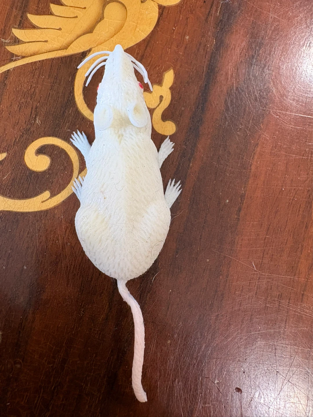 Gigantor Rubber Albino White Rat Red Eyes Authentic - photo 3