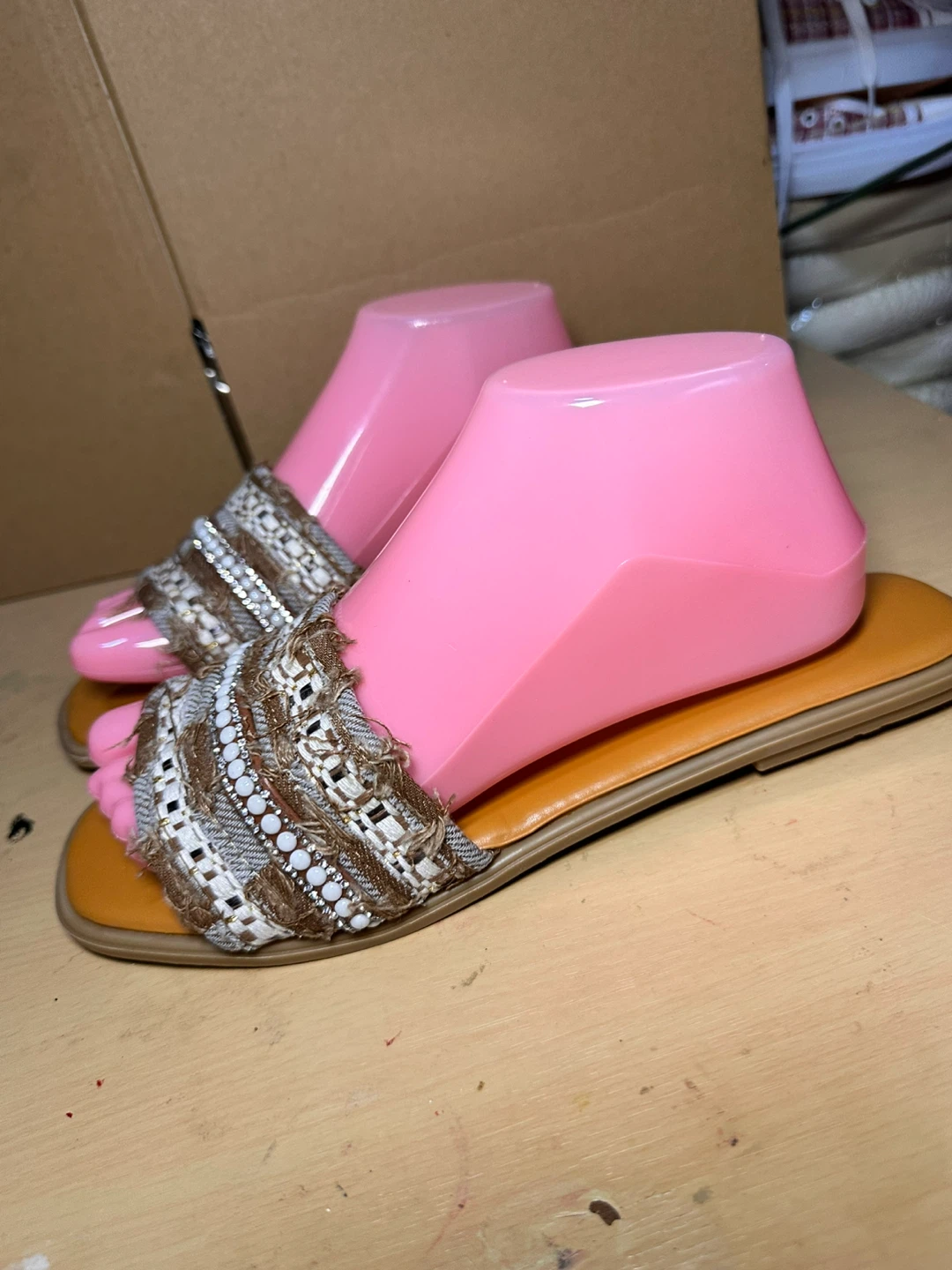 Women's Embellished Slide Sandals