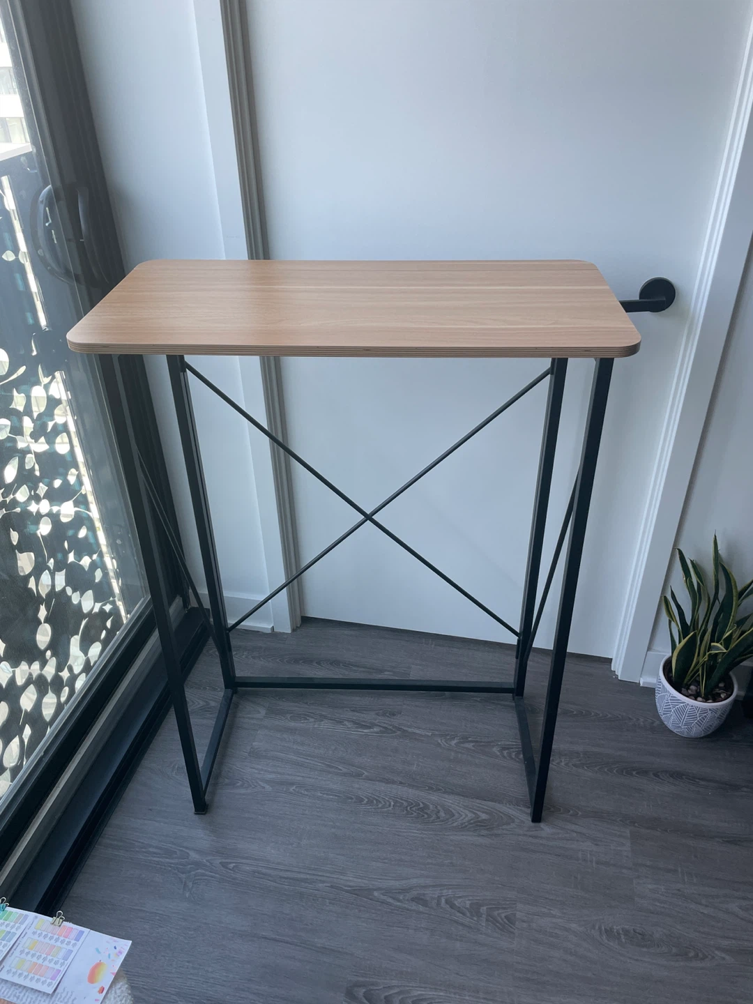 Foldable Standing Desk - Wood Tone - photo 3