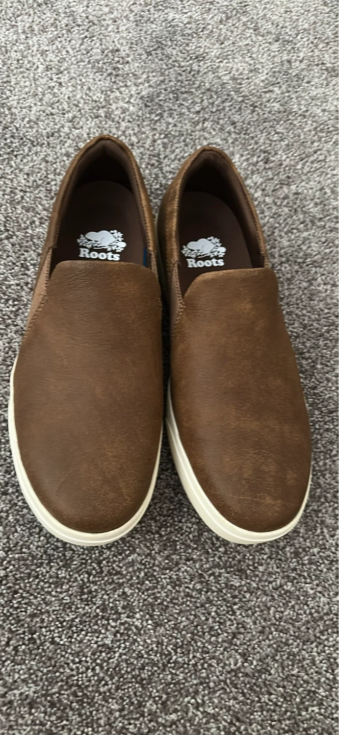 Roots Brown Suede Slip-On Shoes