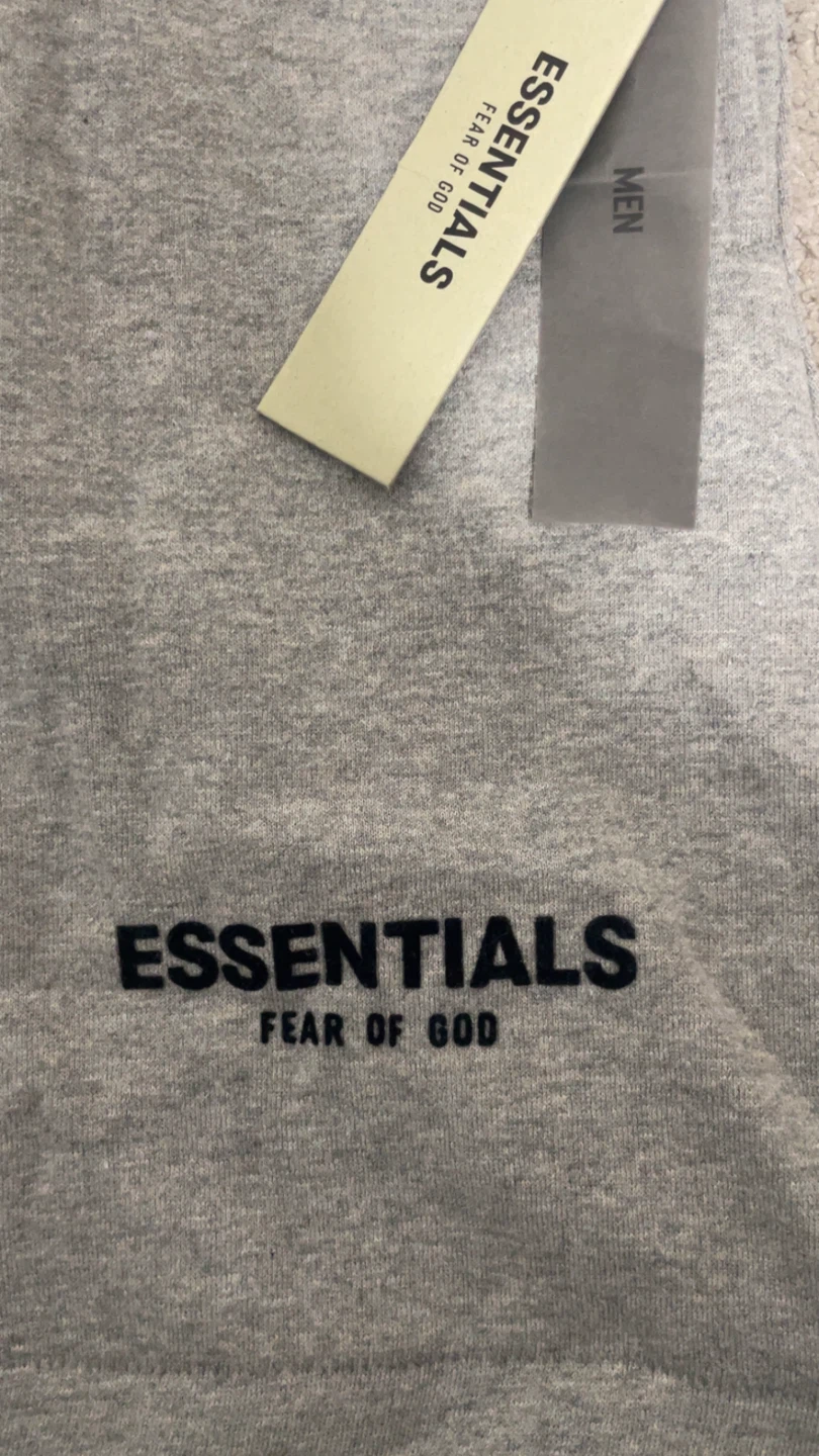 Essentials Dark Oatmeal Sweat Shorts - photo 3