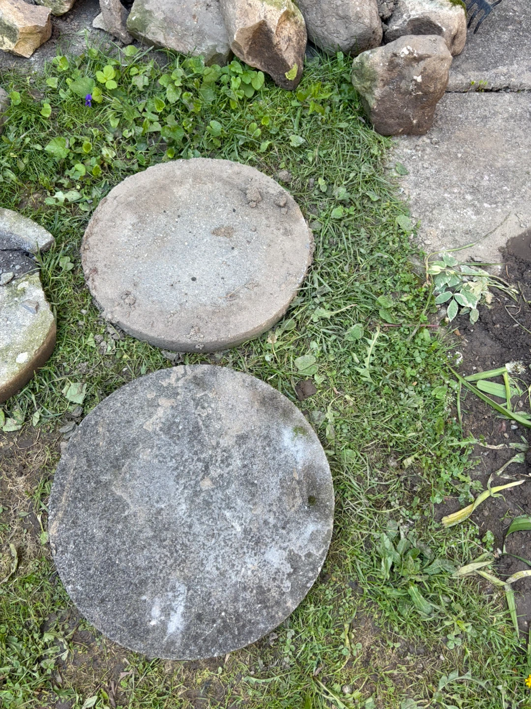 Round Concrete Stepping Stones