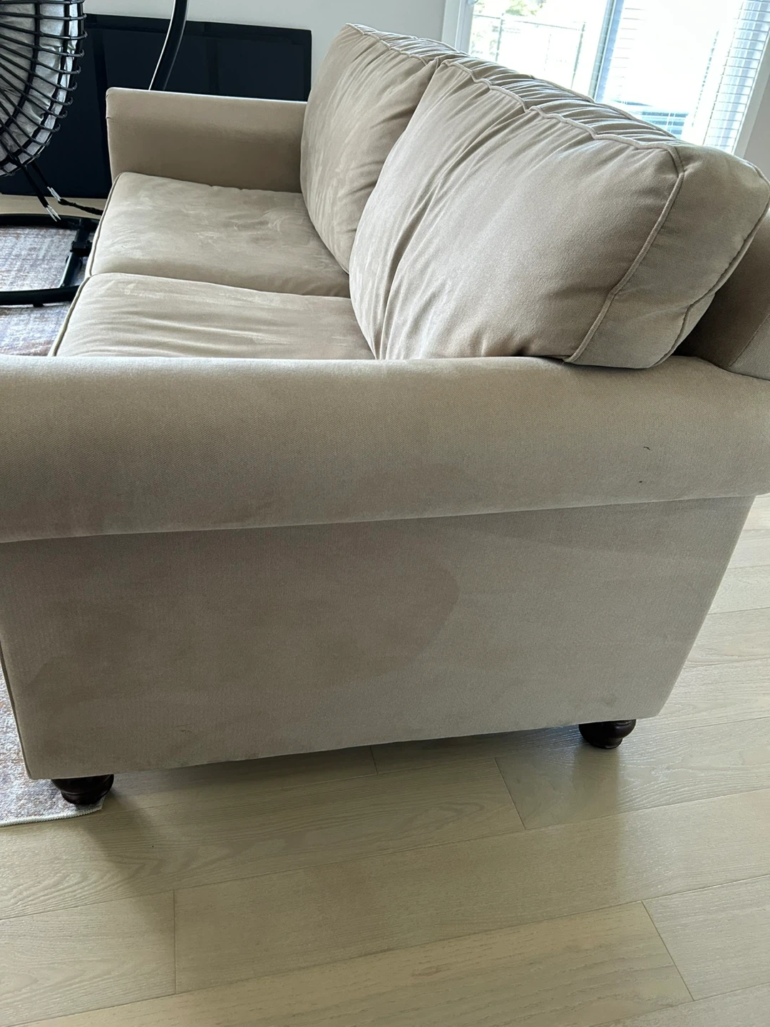 Tan Sofa cum bed with Nailhead Trim - photo 3