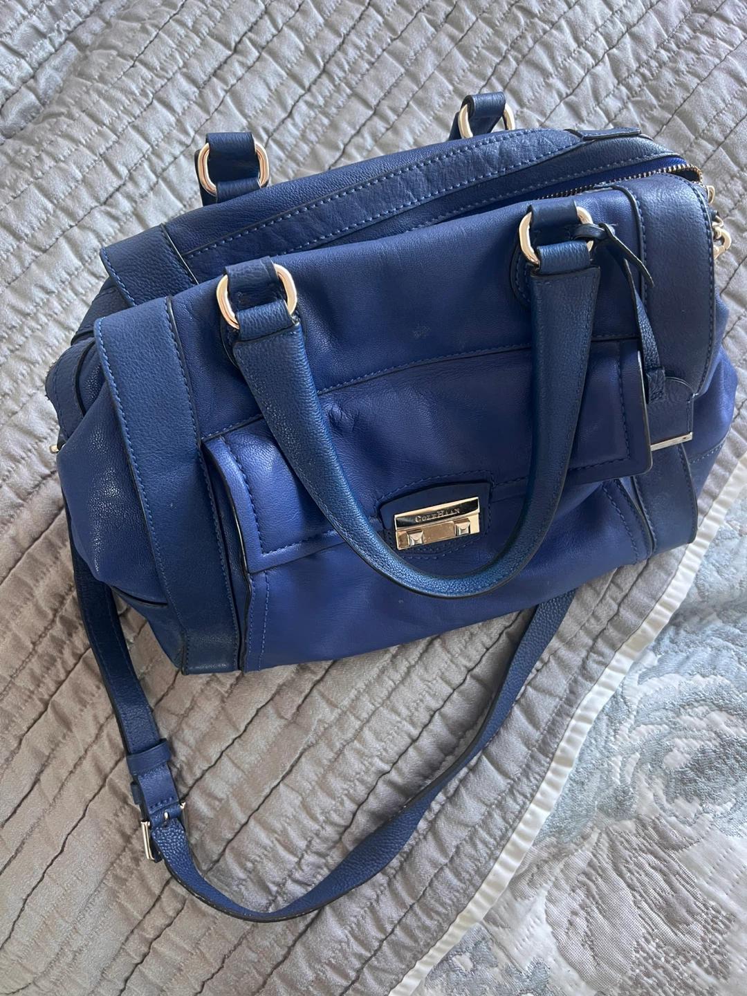 Cole Haan Blue Leather Satchel Handbag - photo 3