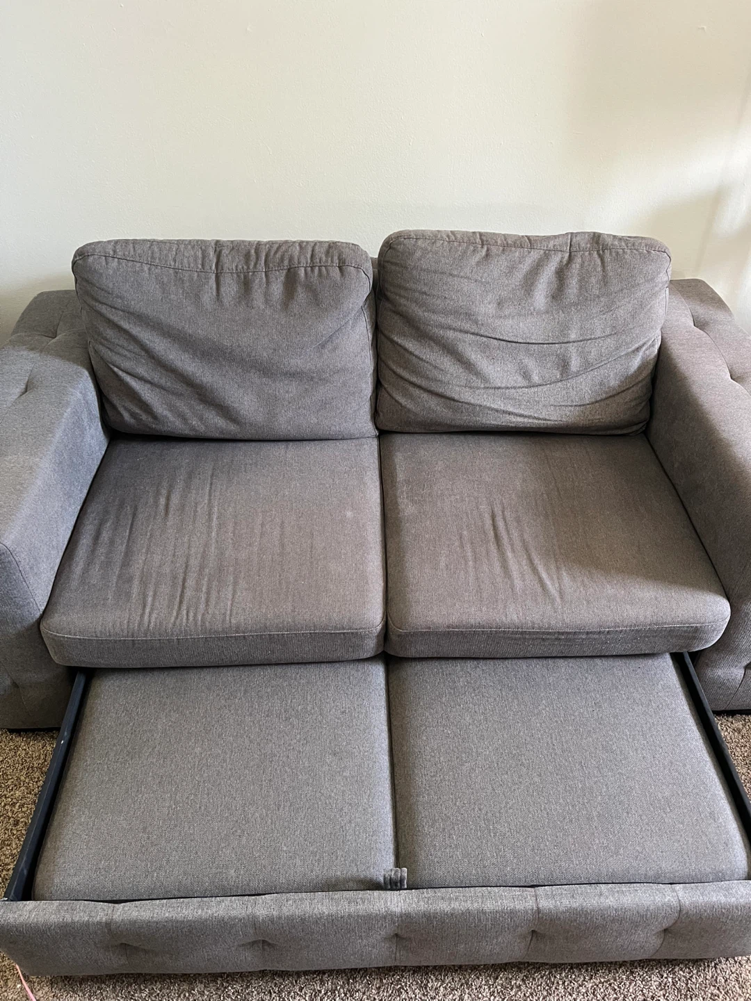 Grey Sofa Bed with Pull-out