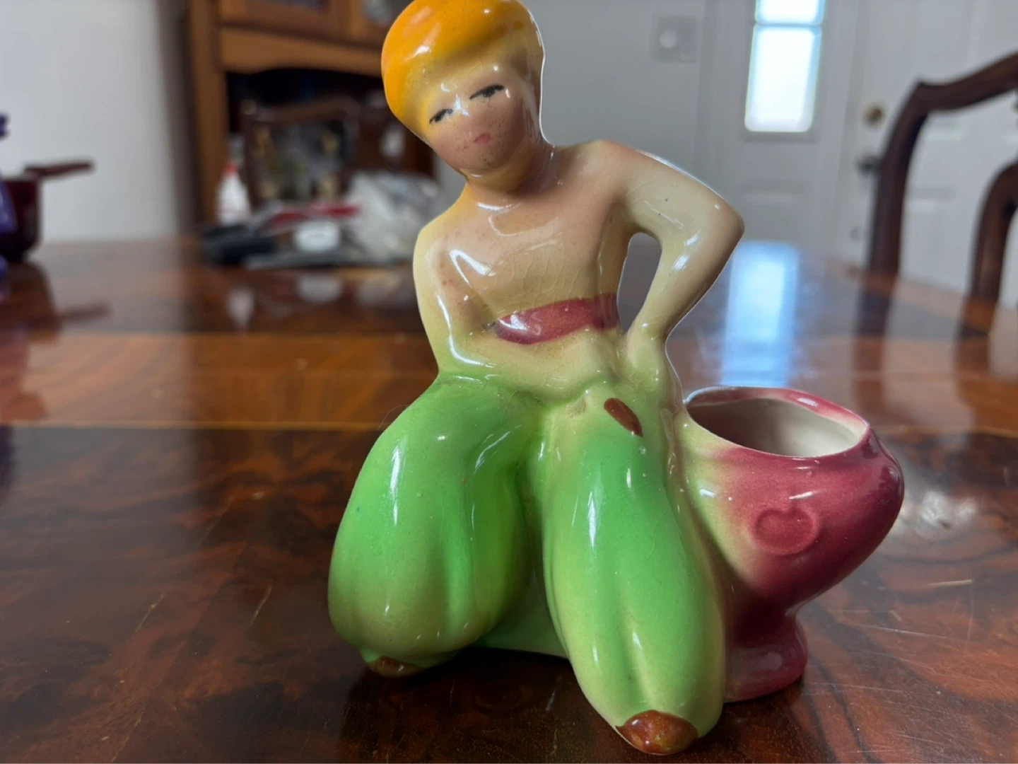 Set of 3 Ceramic Planters - Dog, Elephant, and Person Figurines - photo 4