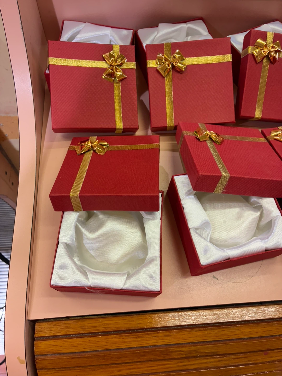 Red Gift Boxes with Gold Ribbons - photo 2