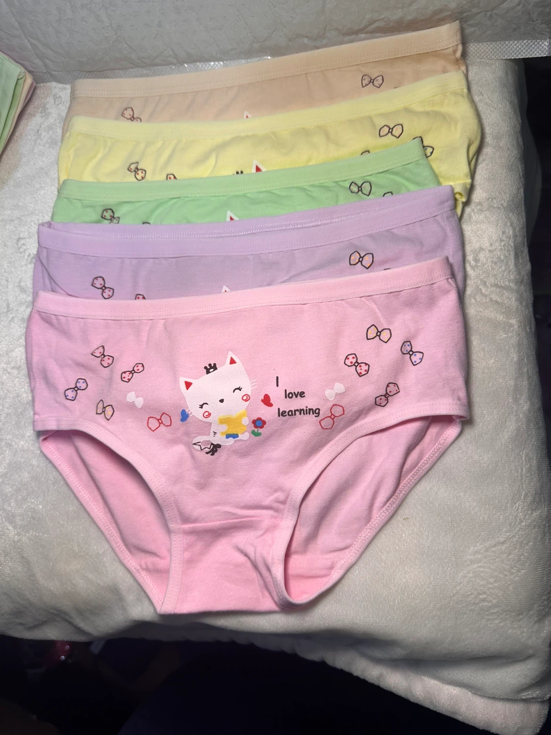 Girls' Underwear Set - 6 Pack, Cat & Learning Print