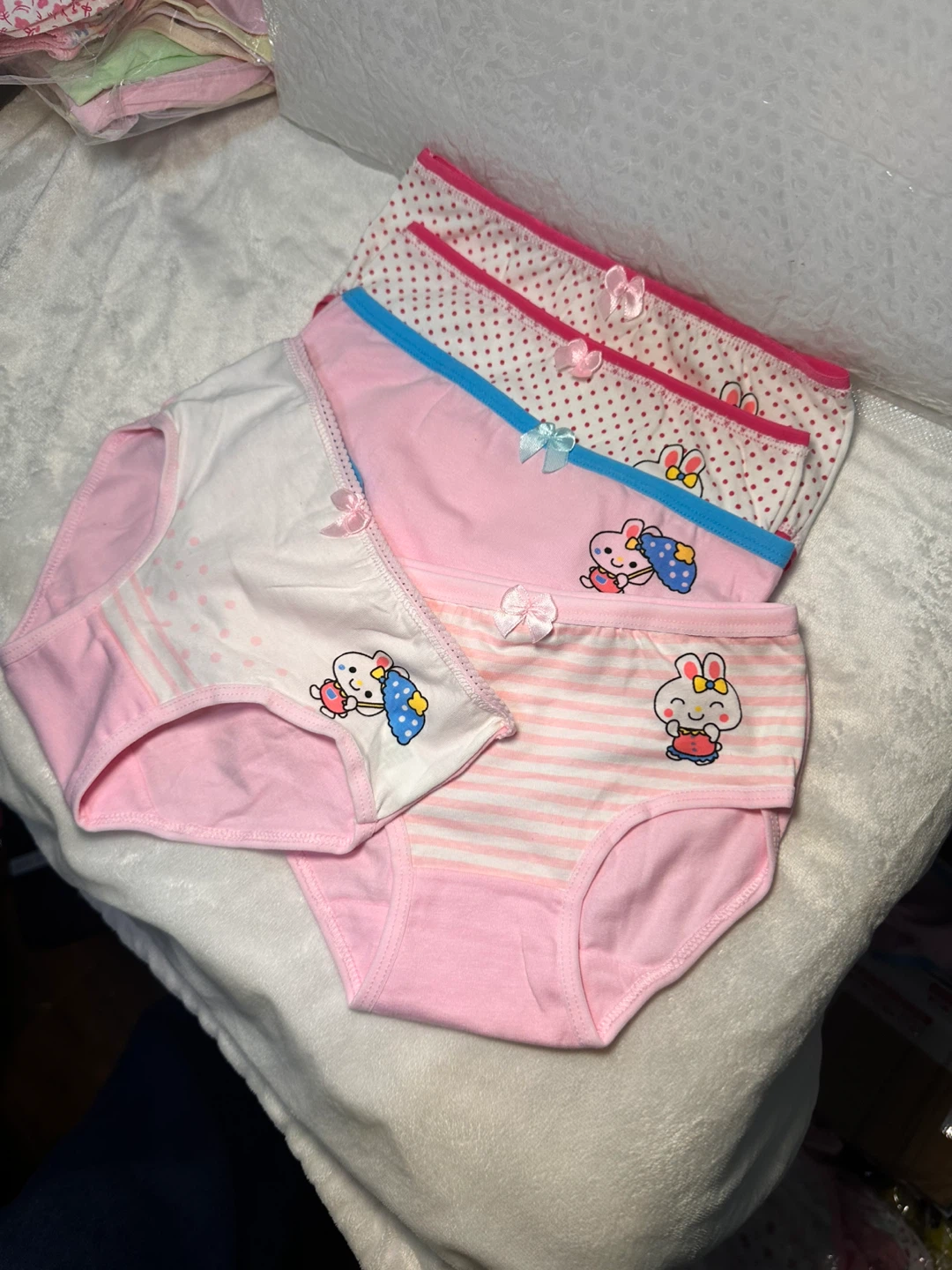 Girls' Pink Bunny Underwear - 6 Pack - photo 2