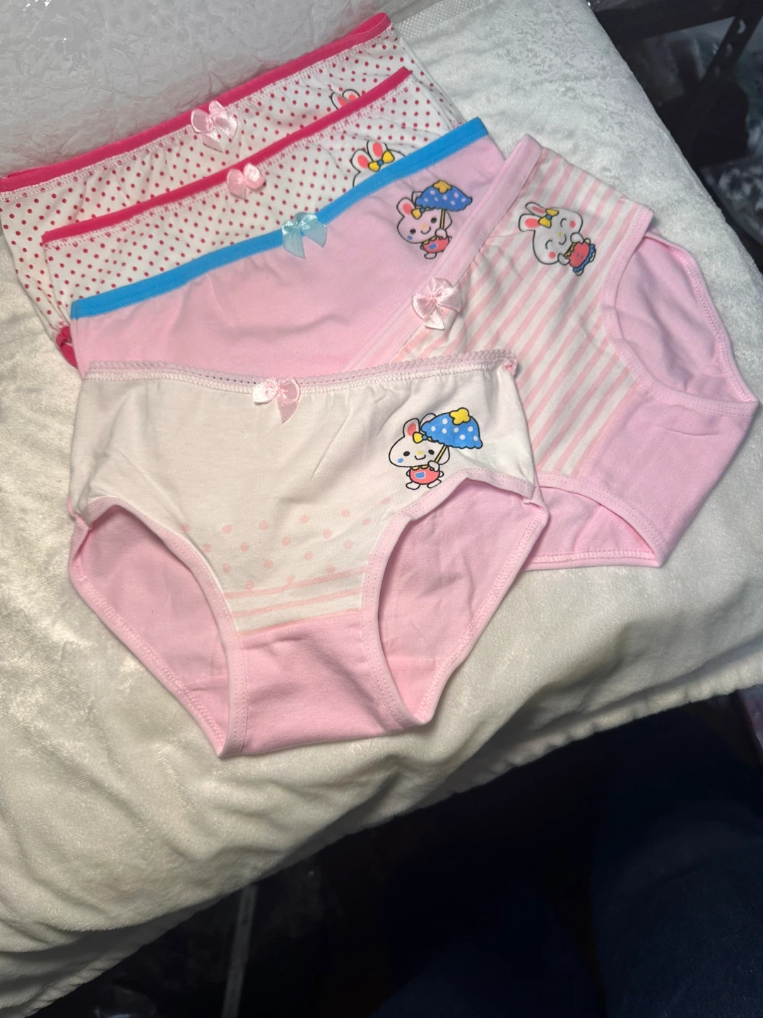 Girls' Pink Bunny Underwear - 6 Pack - photo 3