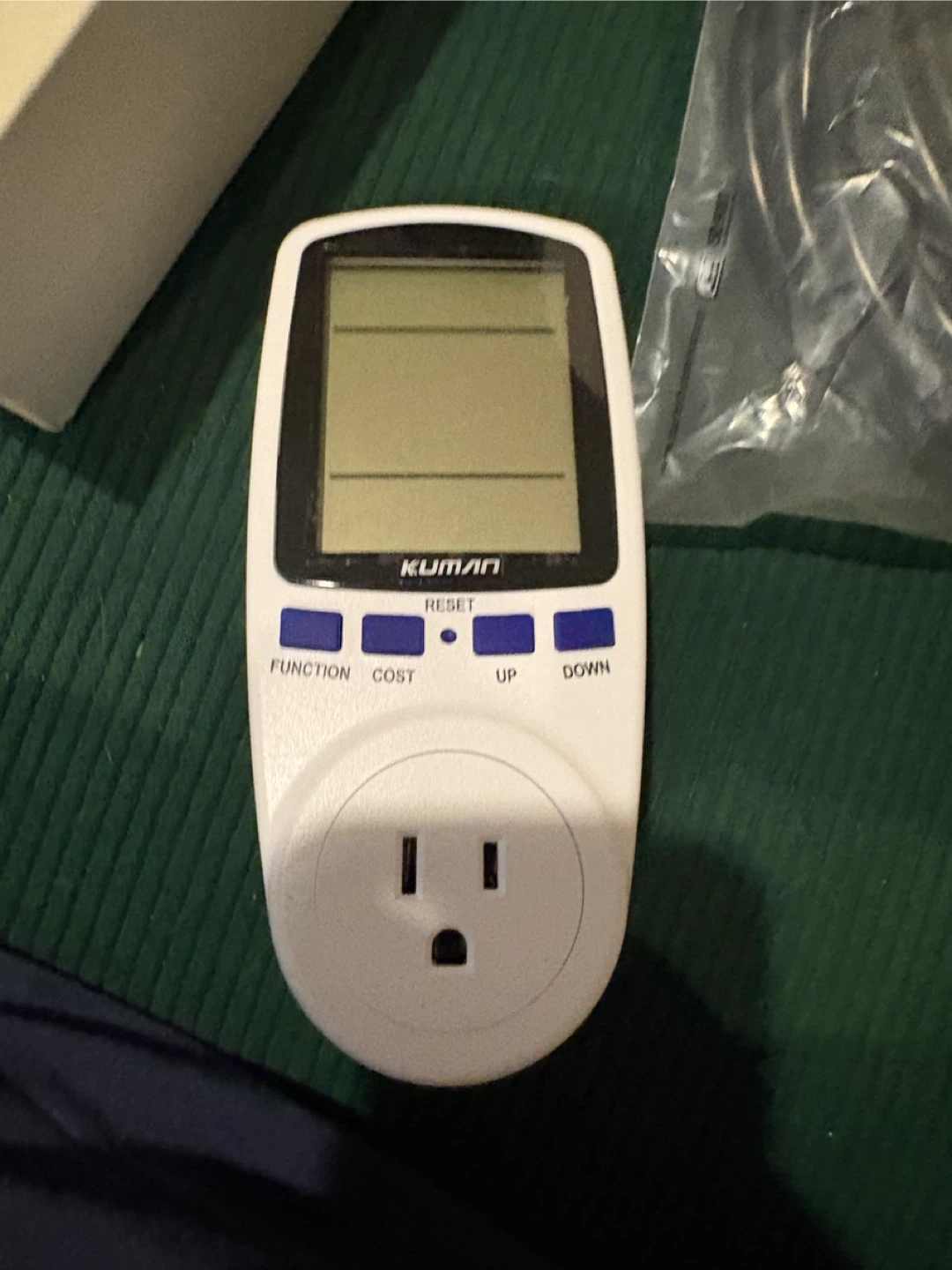 Kuman Plug-in Watt Meter & StarTech 25ft Power Cord - photo 3