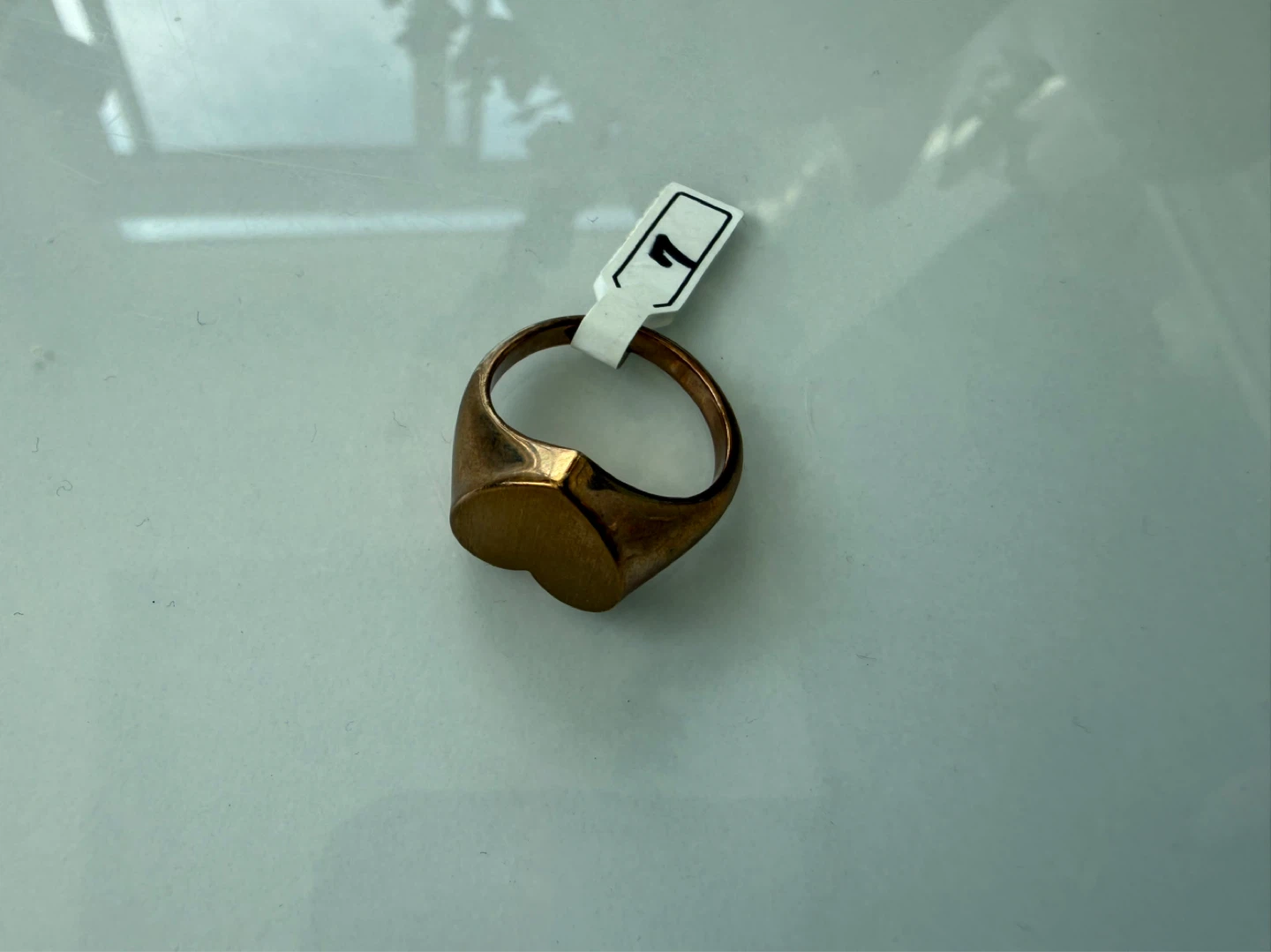 New Quarterly Heart Shaped Signet Ring - Copper Tone - photo 2