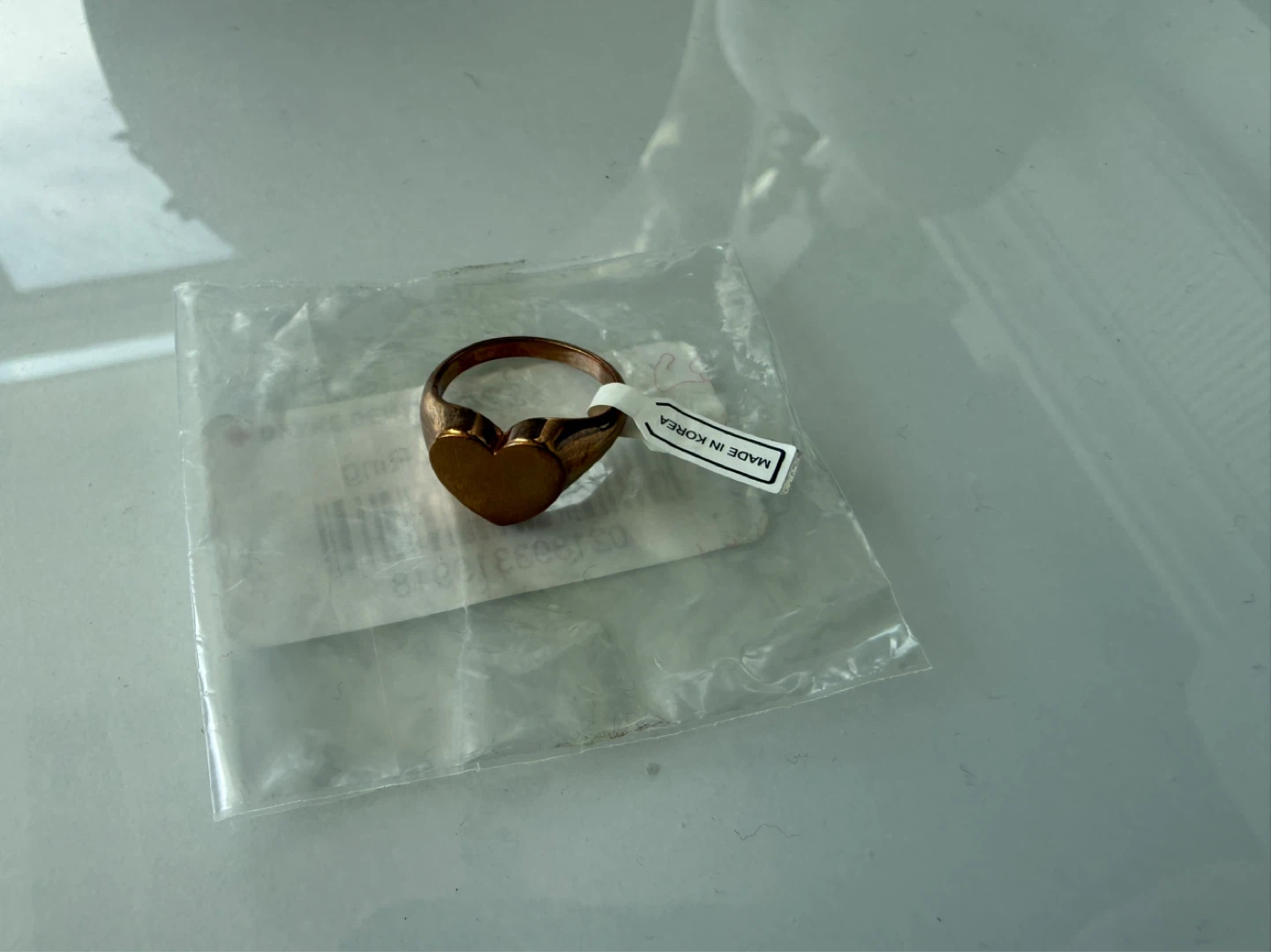New Quarterly Heart Shaped Signet Ring - Copper Tone - photo 3