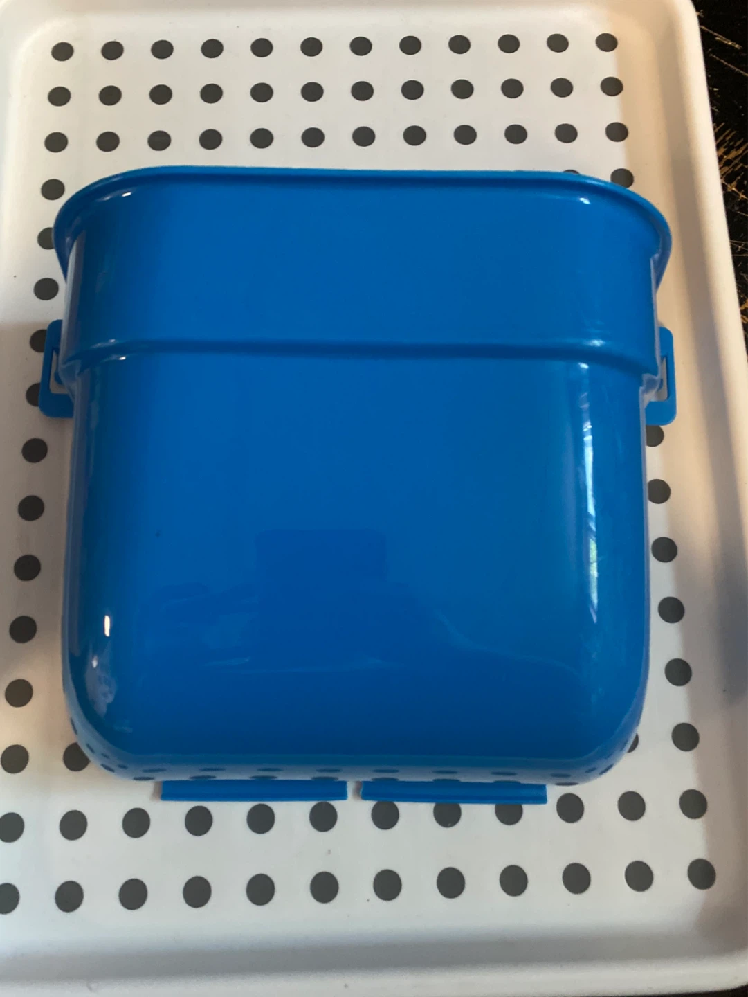 Blue Plastic Hay Feeder for Small Animal Cages - photo 3