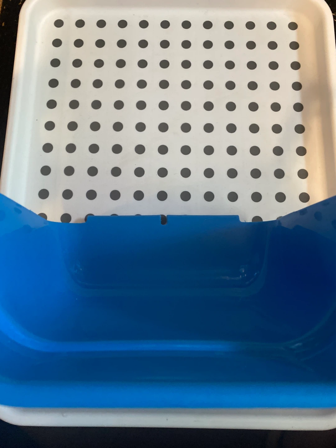 Blue Plastic Hay Feeder for Small Animal Cages - photo 4
