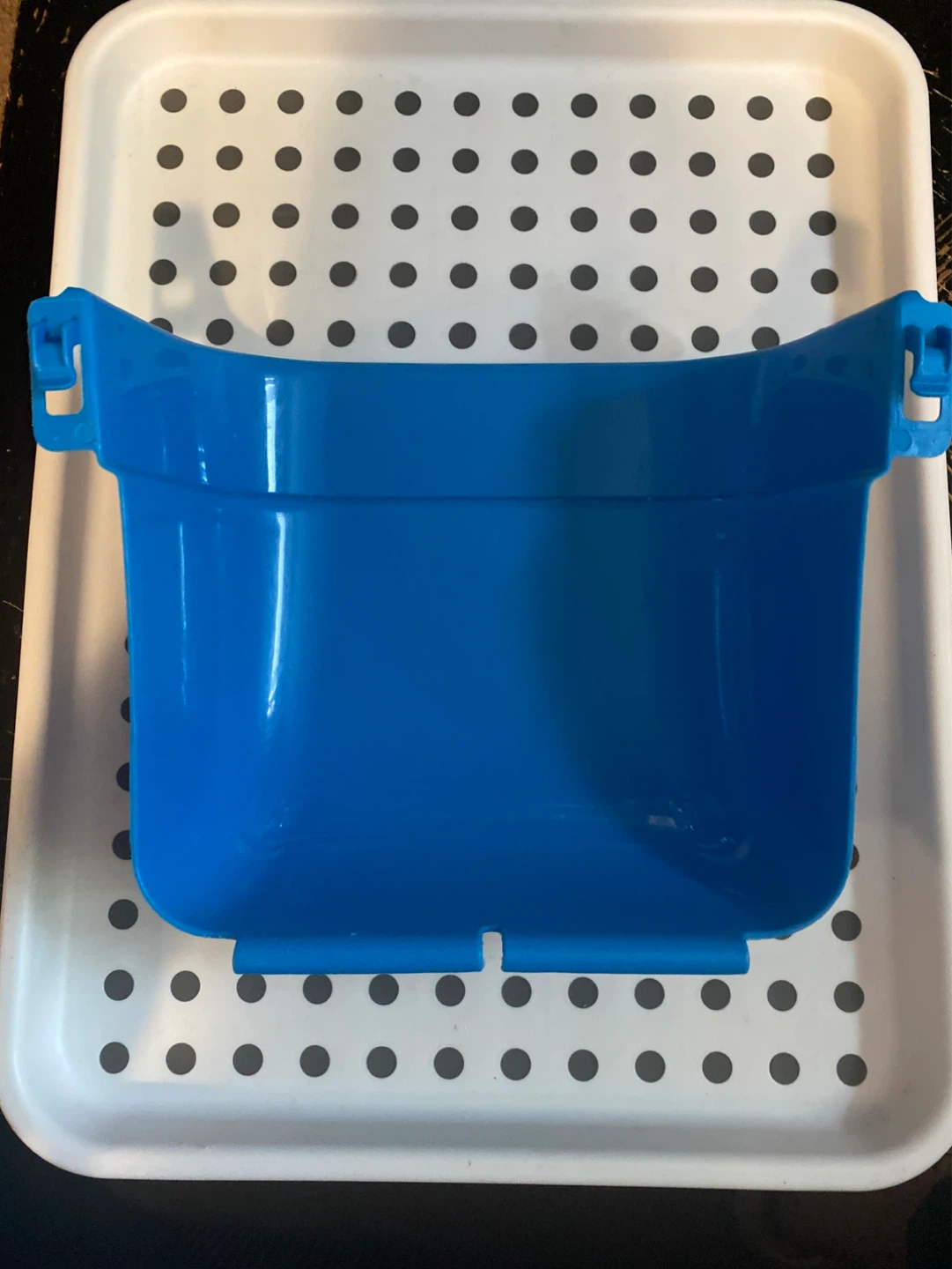Blue Plastic Hay Feeder for Small Animal Cages