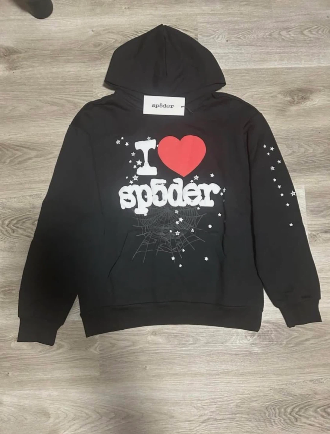 Sp5der Black "I Love Sp5der" Hoodie