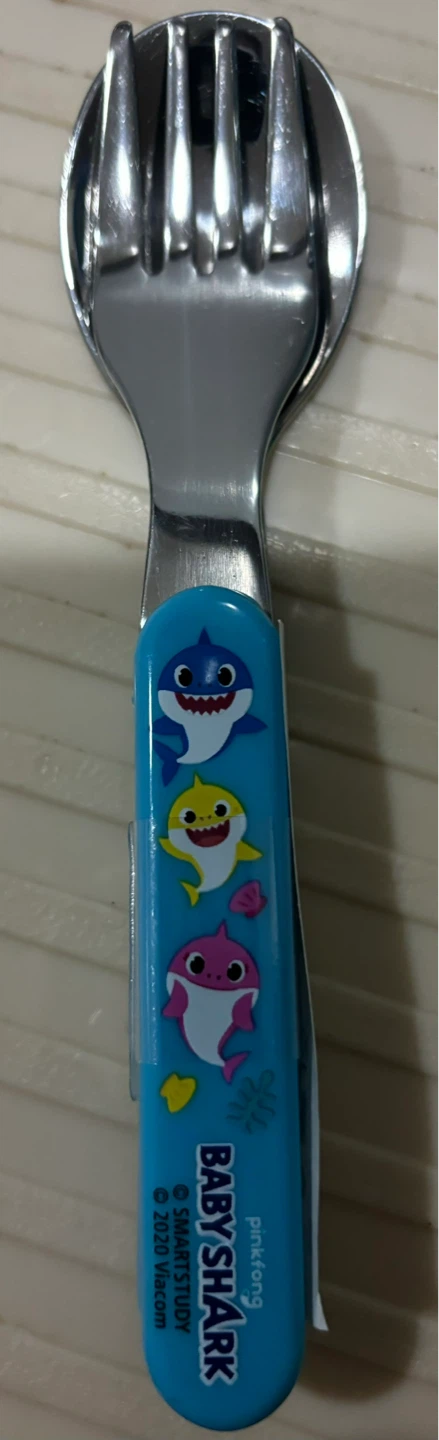 Baby Shark Stainless Steel Fork and Spoon Set