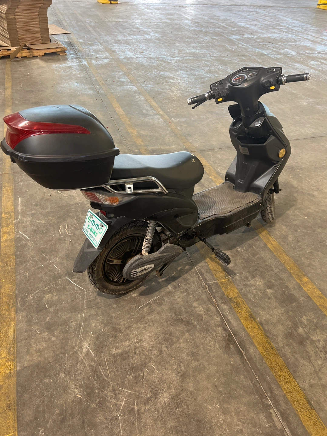 Black EMGO E-BIKE Scooter with Storage Box