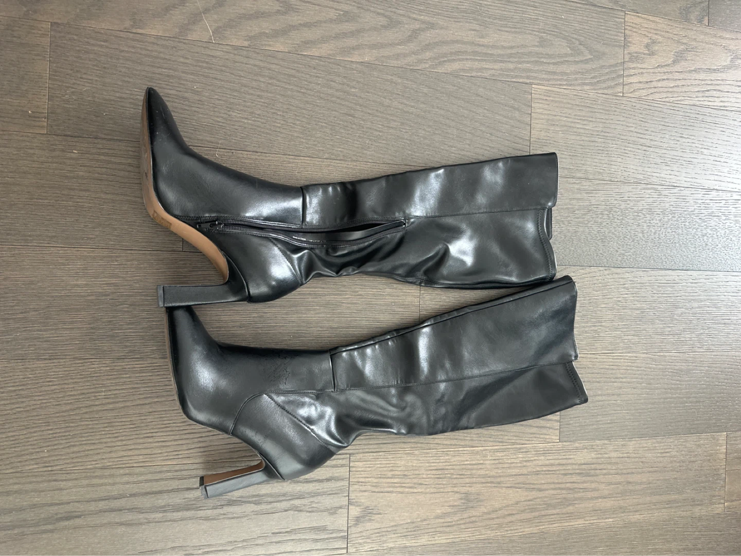 Call it Spring. Black Knee-High Leather Boots - photo 2