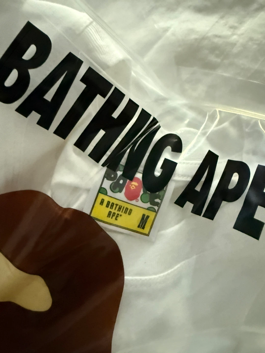 A Bathing Ape (BAPE) T-Shirt Black Plaid Ape Head - photo 3