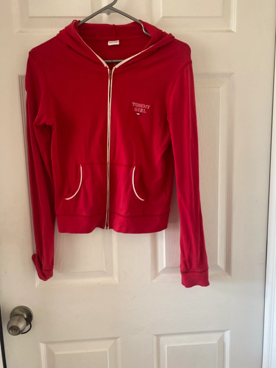 Tommy Girl Red Zip-Up Hoodie