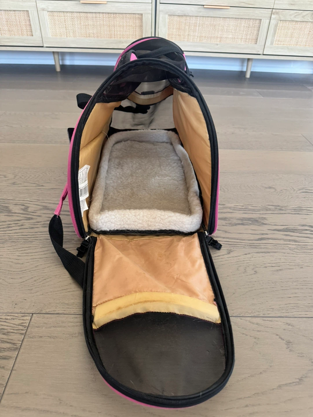 Pink Pet Carrier Bag with Mesh Windows - photo 3