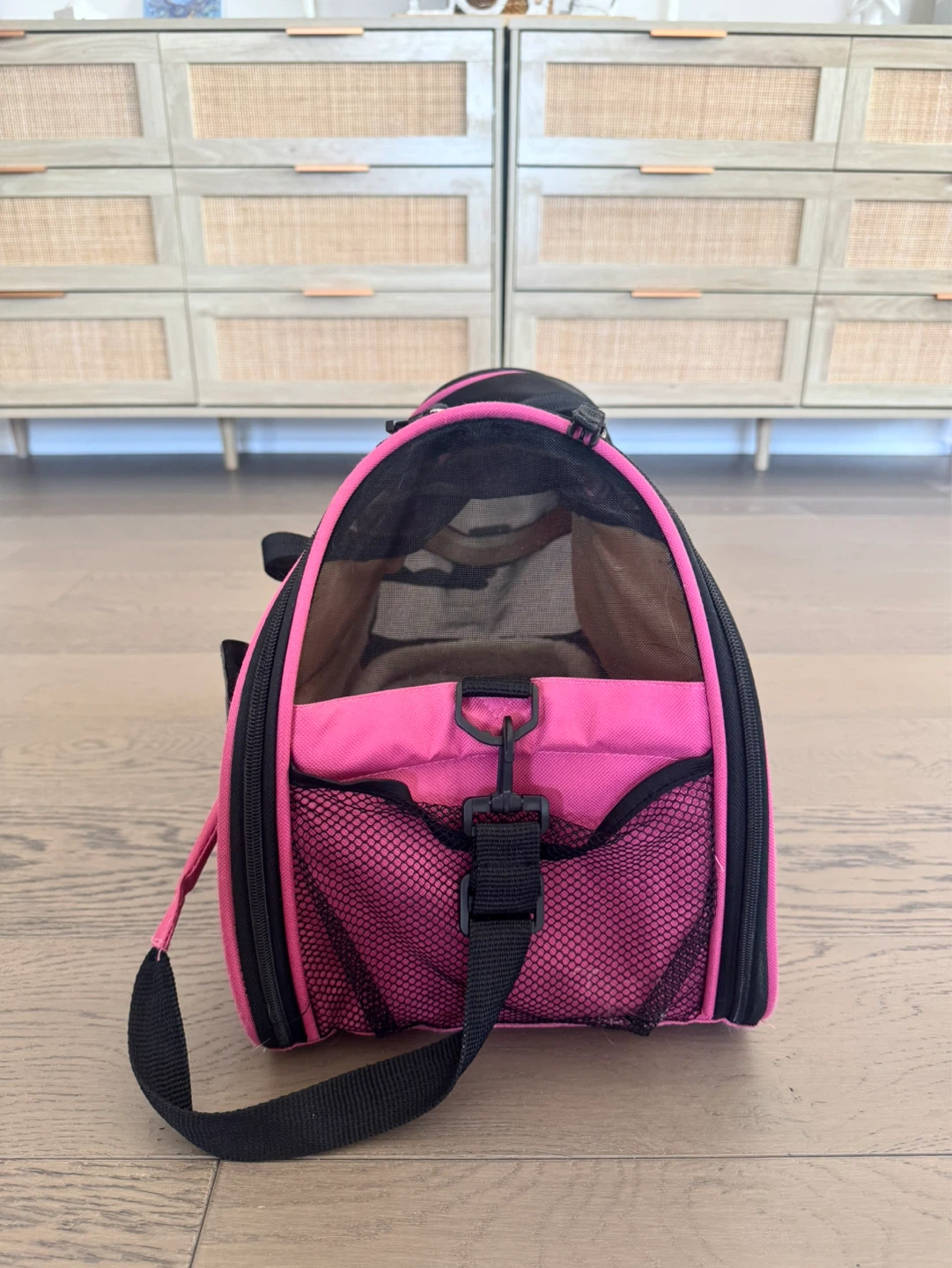 Pink Pet Carrier Bag with Mesh Windows - photo 2