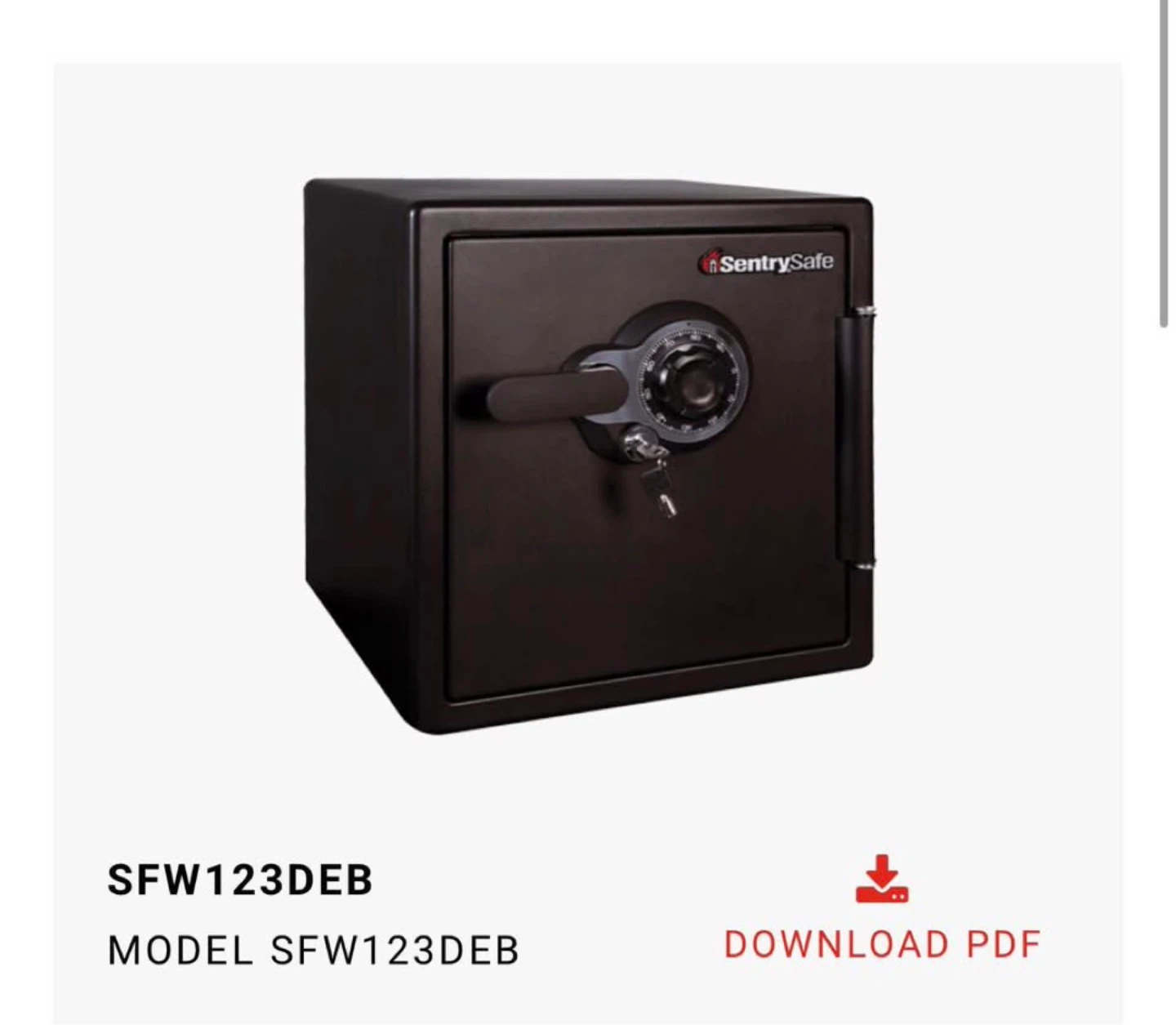Like New - SenteySafe - SFw123deb