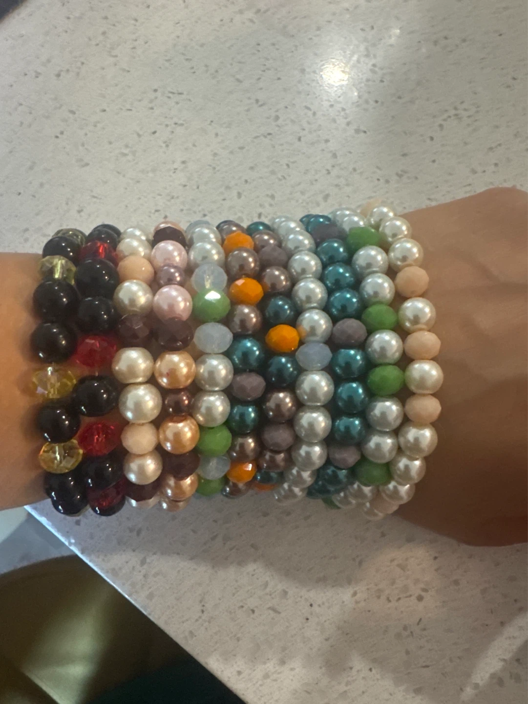 Assorted Beaded Bracelets - Various Colours