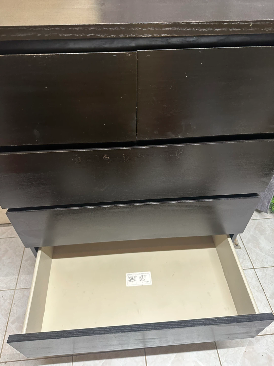 IKEA Dark Wood 6‑Drawer Dresser — Great Condition - photo 5
