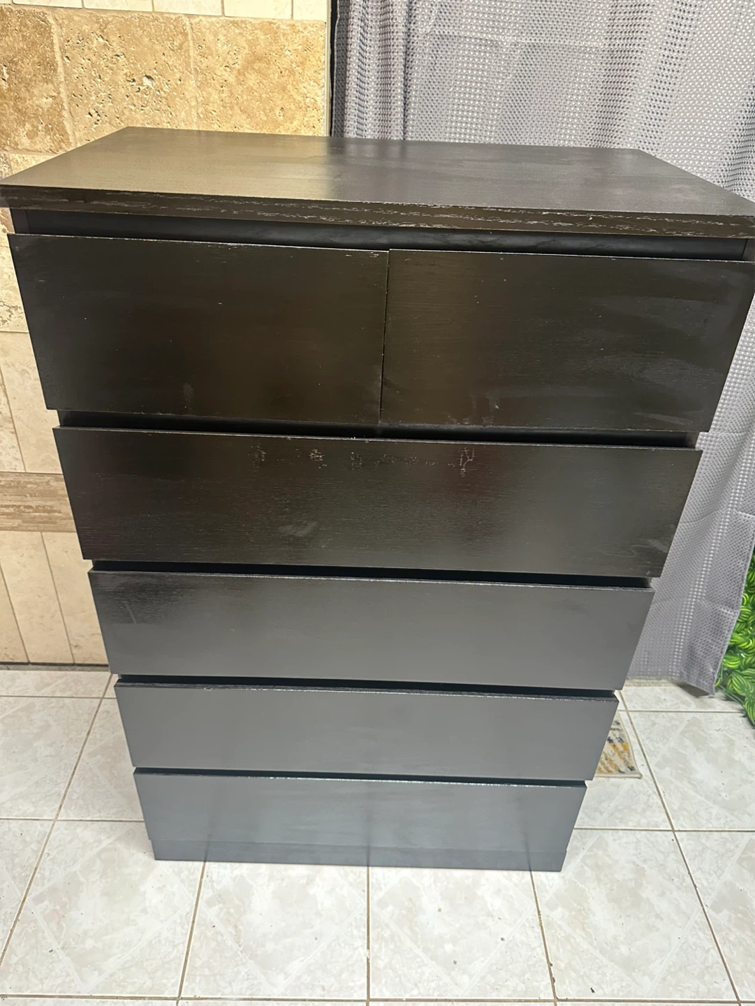 IKEA Dark Wood 6‑Drawer Dresser — Great Condition