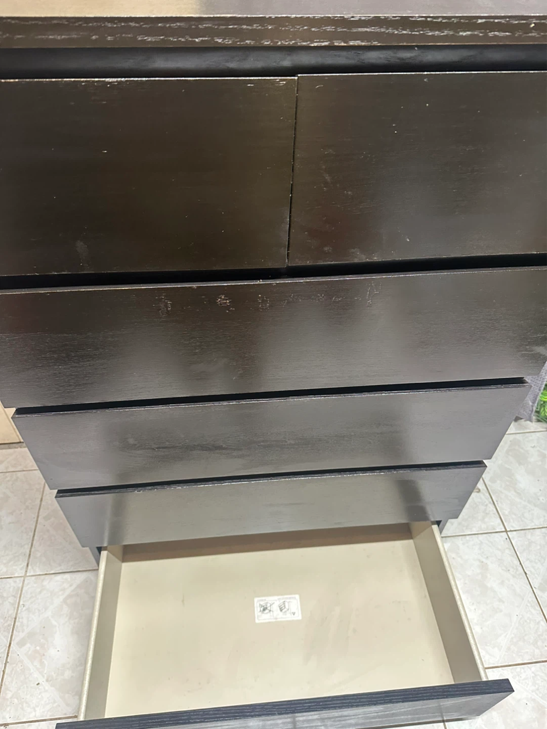 IKEA Dark Wood 6‑Drawer Dresser — Great Condition - photo 4