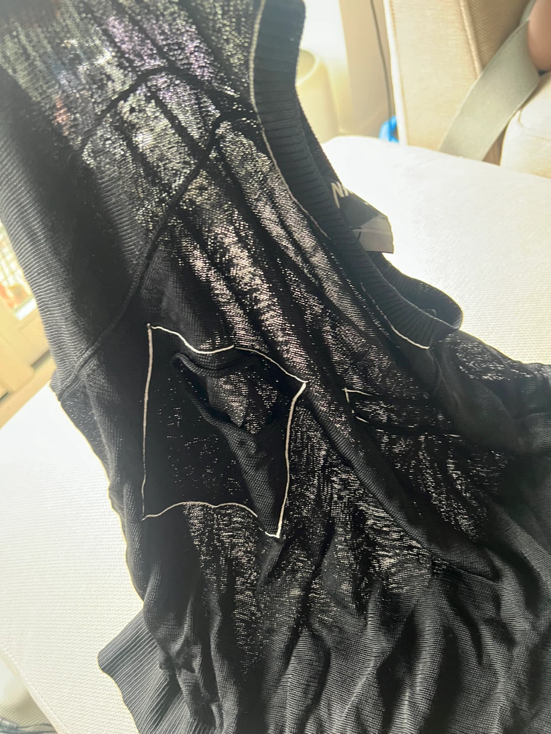 Nasty Gal Black Sheer Knit Sweater Top Size M - photo 3