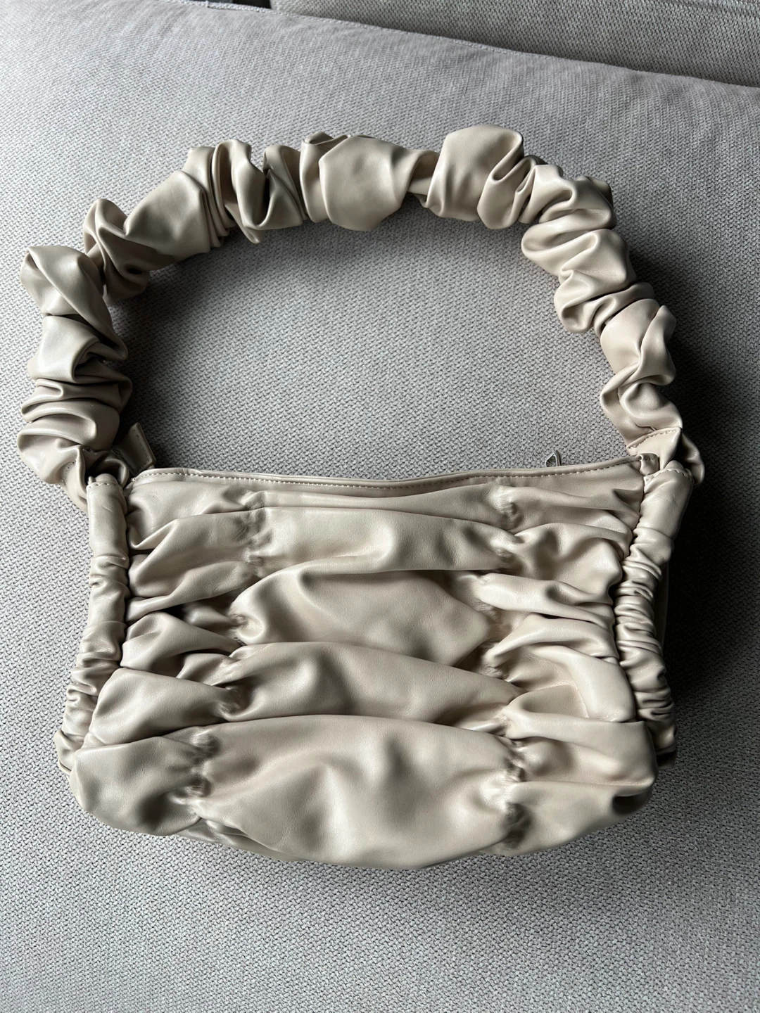 ASOS Cream Ruched Shoulder Bag