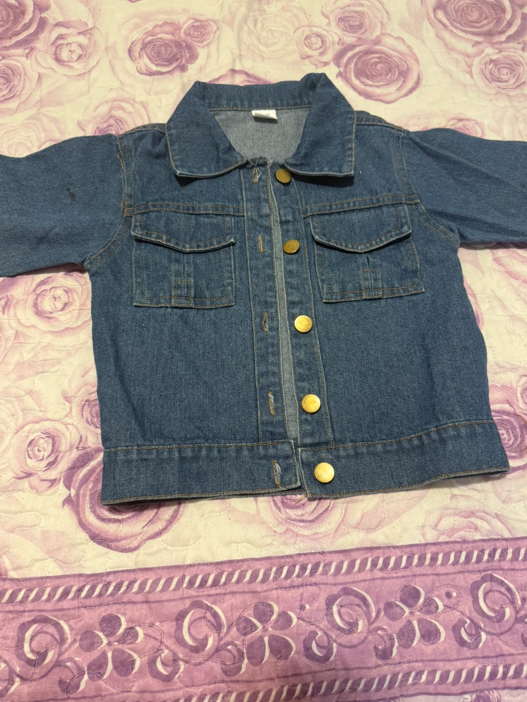 Kids Denim Jacket "Make Today Great" - Size 3-4Y