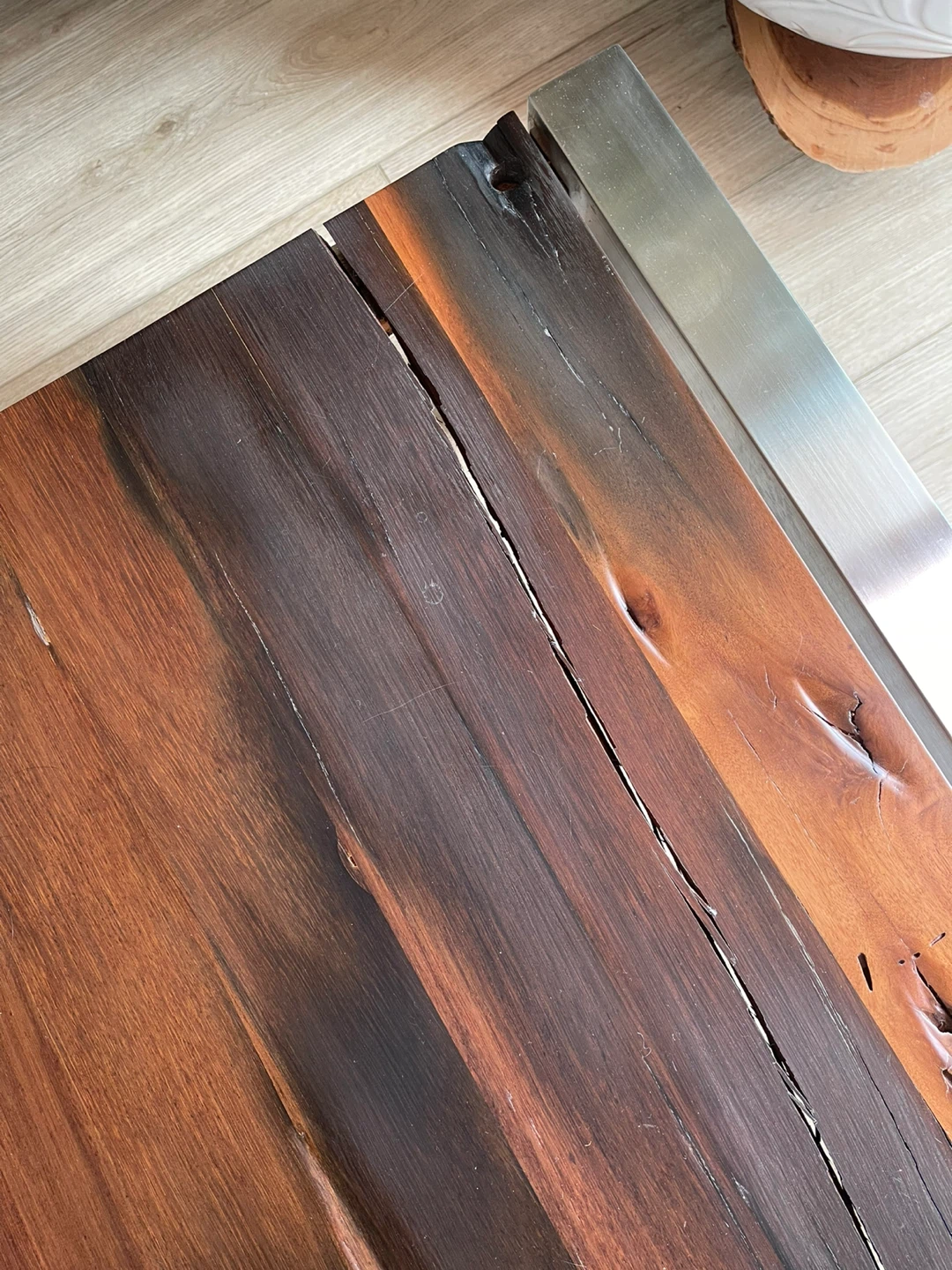 LDK Wooden Coffee Table with Metal Accents - photo 3