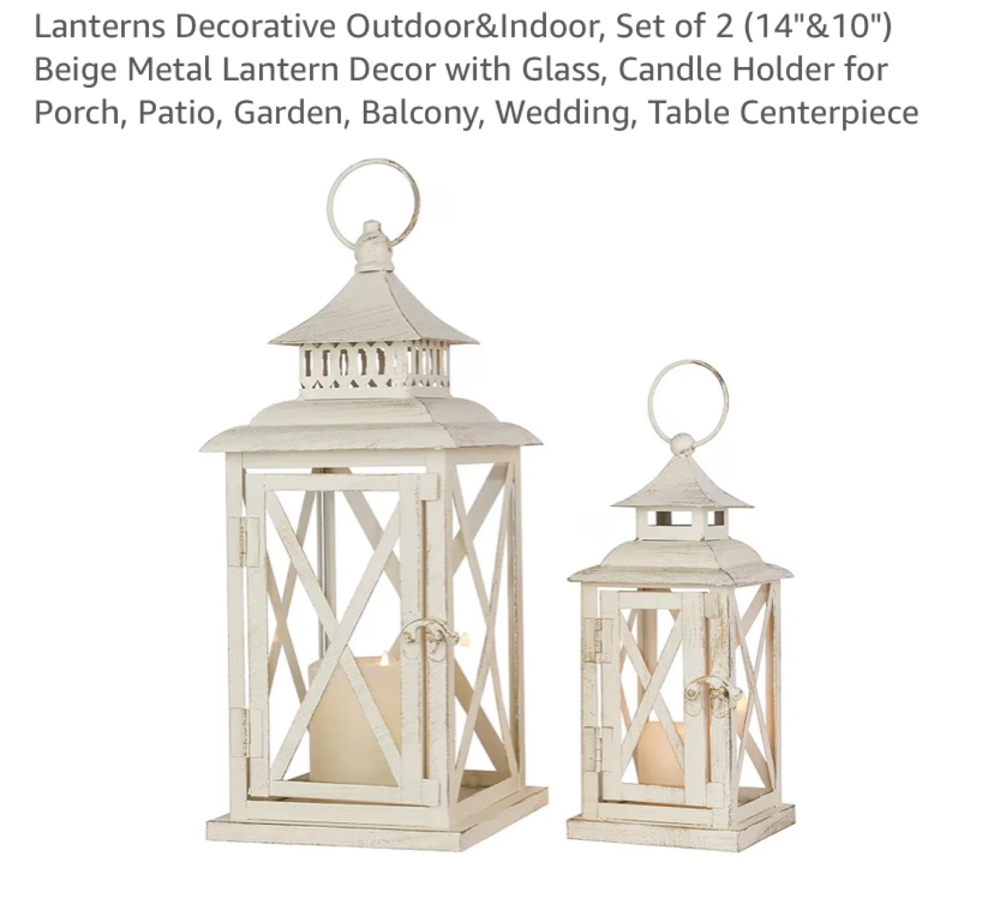New Set of Lanterns Metal and Glass