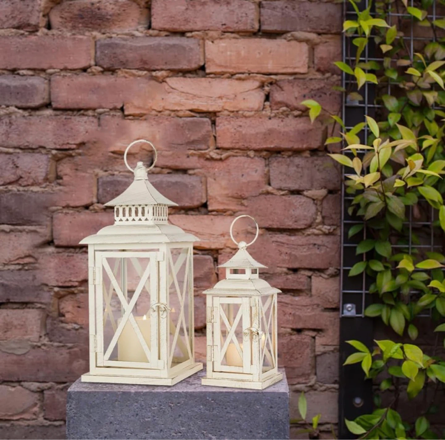 New Set of Lanterns Metal and Glass - photo 5