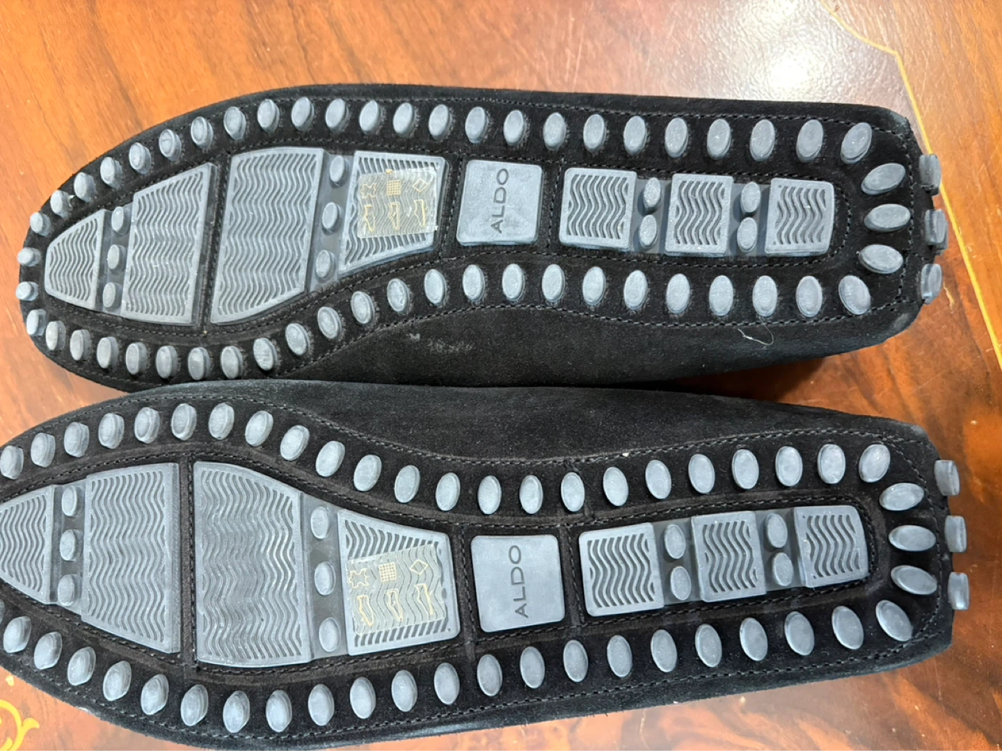 Aldo Black Suede Loafers with Anchor Detail (Size 11) - photo 4