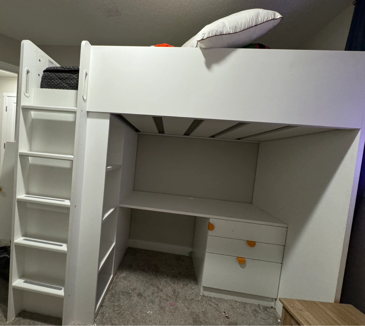 IKEA Loft Bed with Desk and Wardrobe