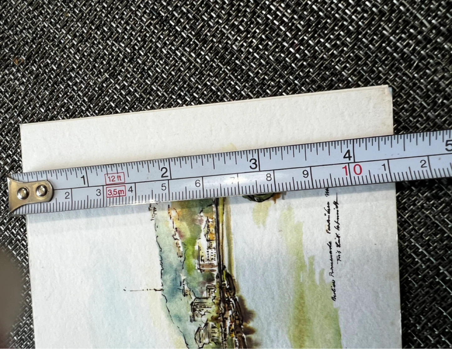 Handmade Watercolour Postcard of a River City - photo 3