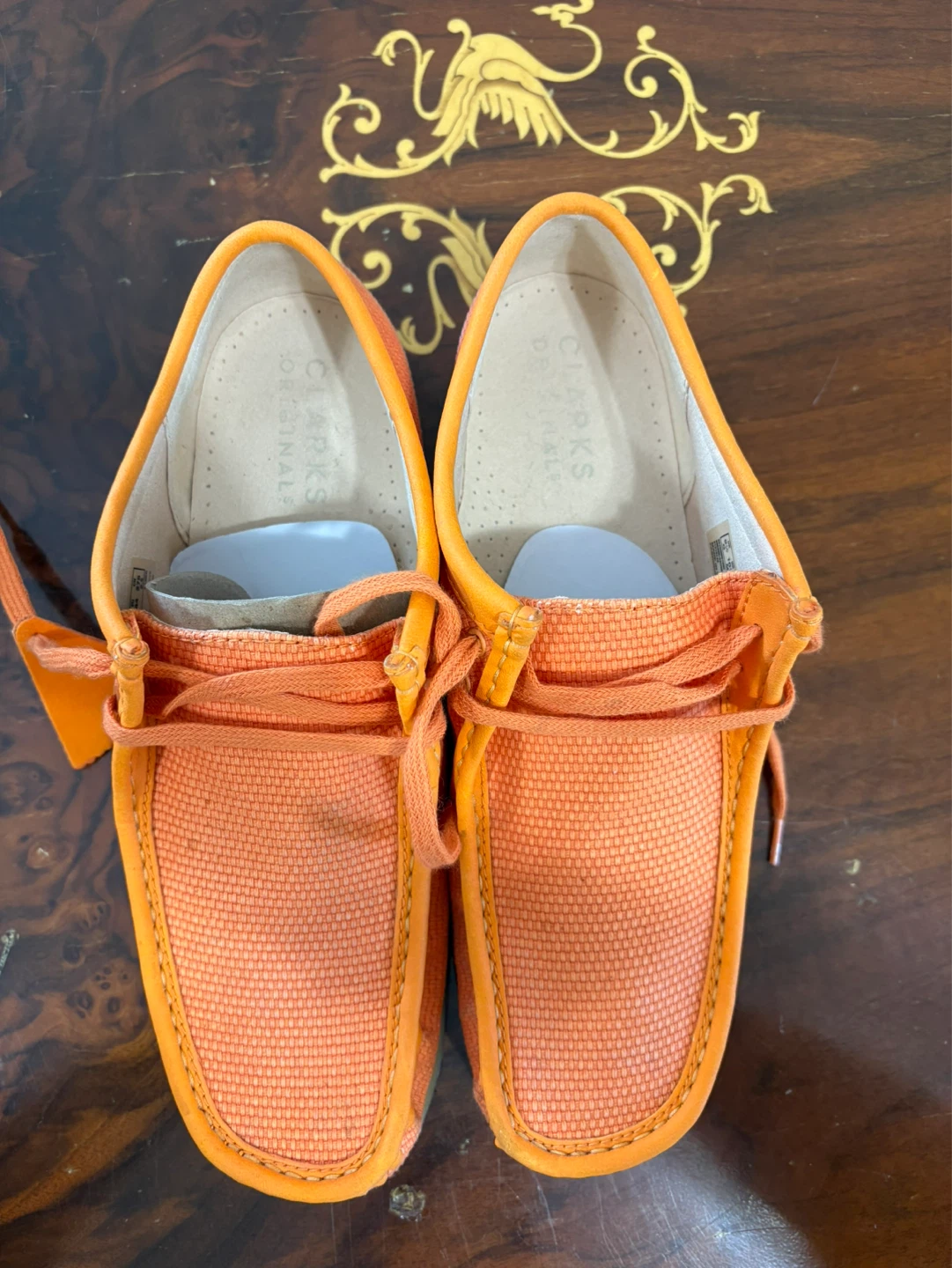 Clarks Wallabee Shoes - Orange - Size US 10.5