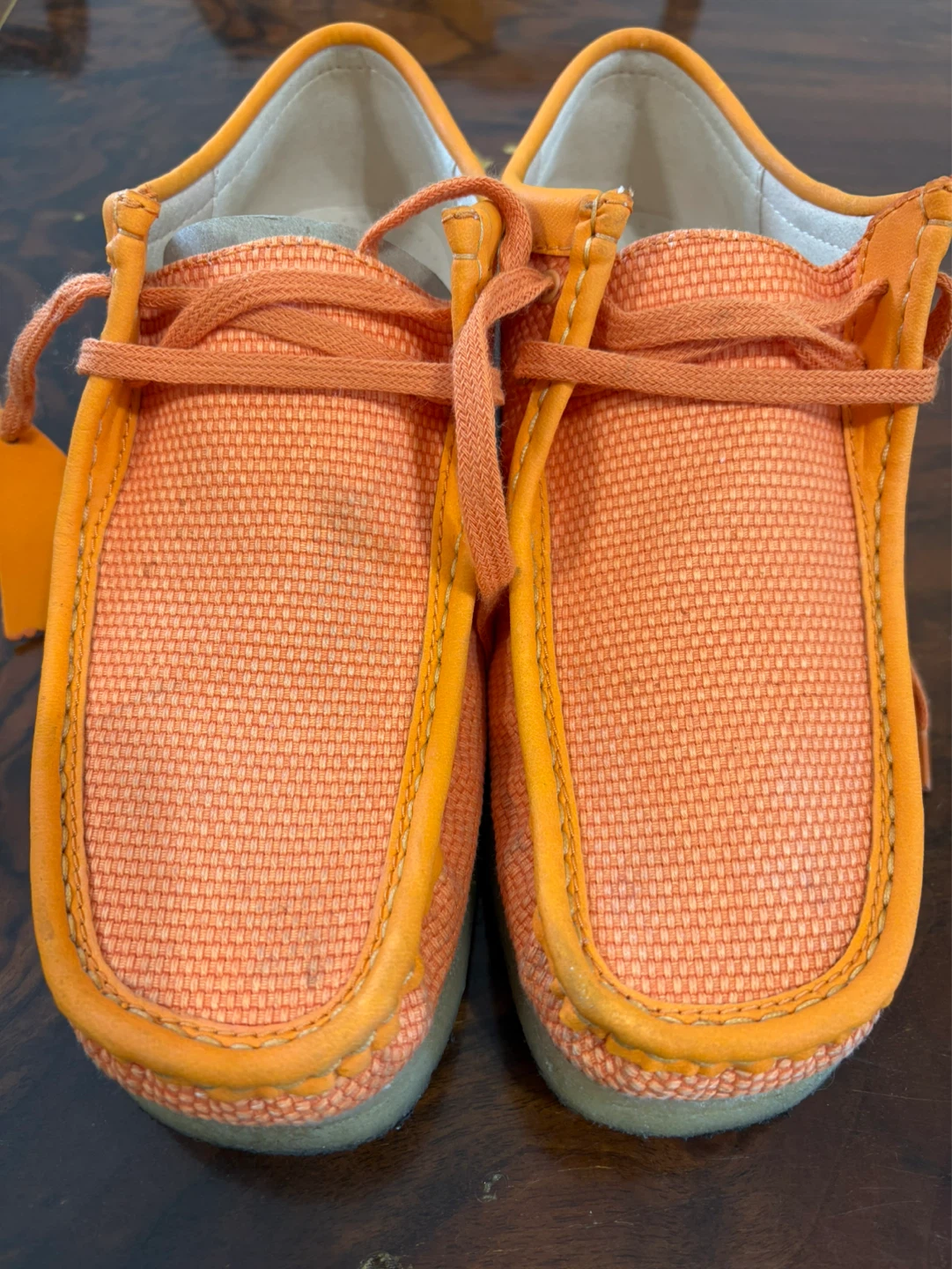 Clarks Wallabee Shoes - Orange - Size US 10.5 - photo 2