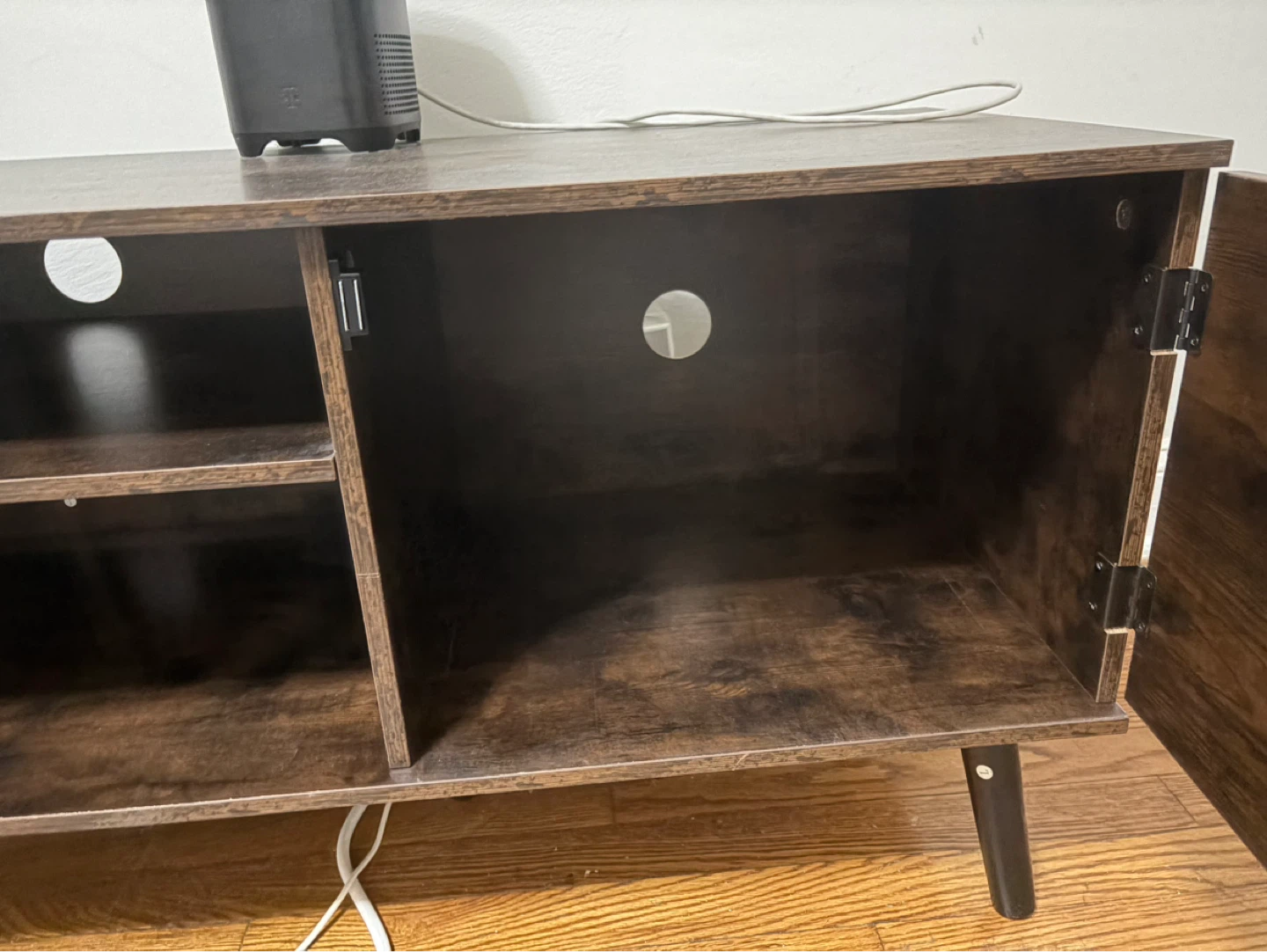 Rustic Brown TV Stand with Storage - photo 5